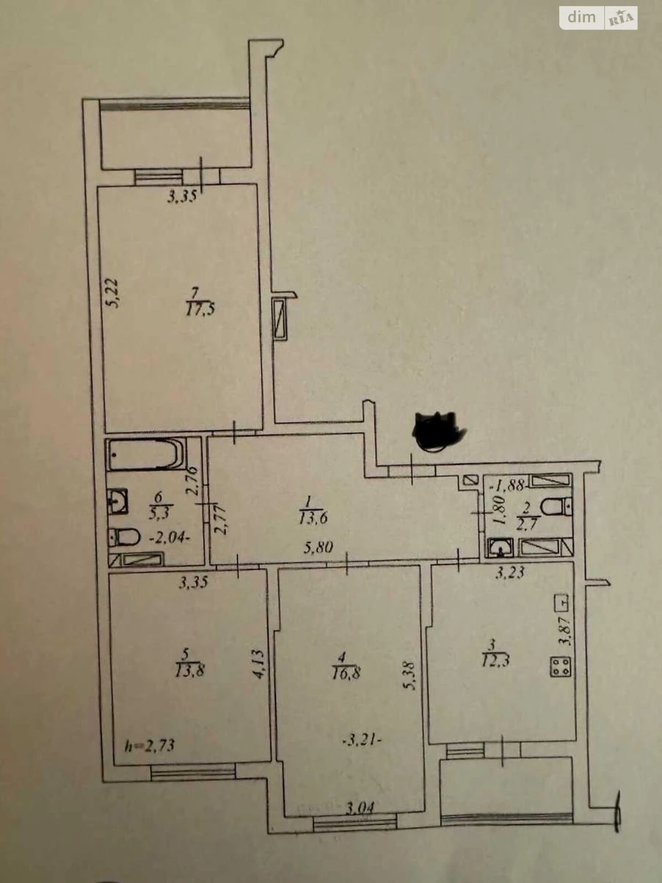 Long-Term Rental - 3-Bedroom Apartment in Poshnyky
