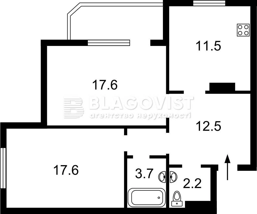 2-room apartment for sale on Sheikh Mansour Battalion Street, Metro