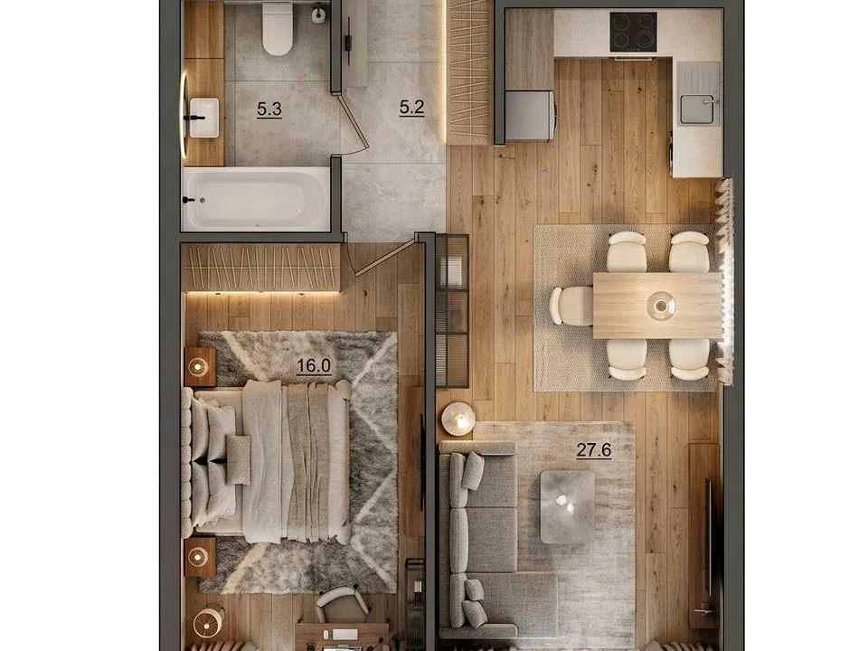 Apartment. Mikils'ko-Slobids'ka st.