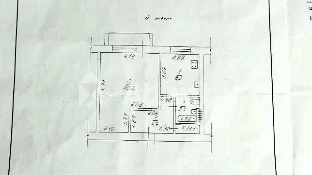 1-кімнатна 40,2 м², газ, цегляний будинок, меблі та техніка