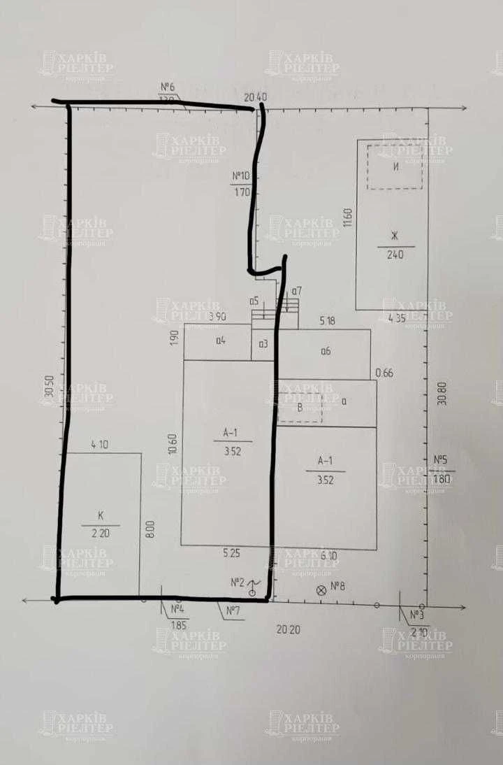 Two-room house, half of a house on the KhTZ