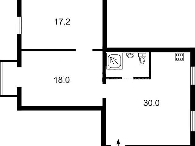 Sale of 2-room apartment 75 sq. m on Kruglouniversitytska 13 street