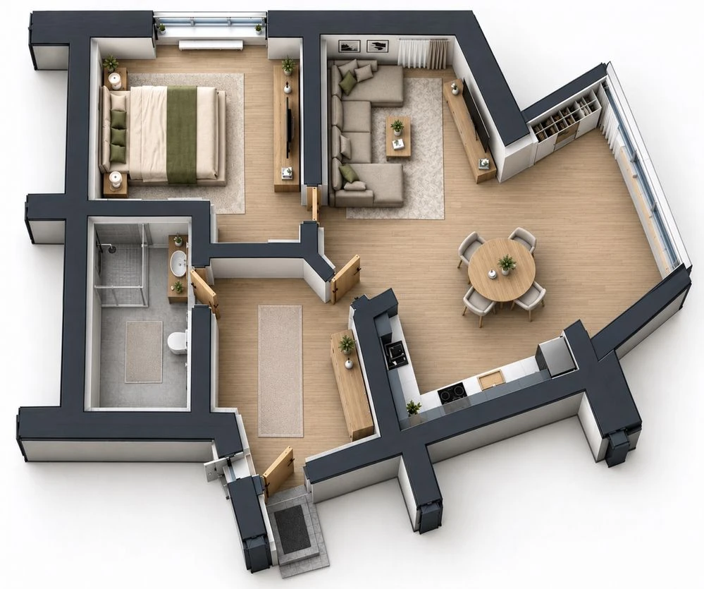 Stylish Apartment in "Kvitkovyi" Residential Complex