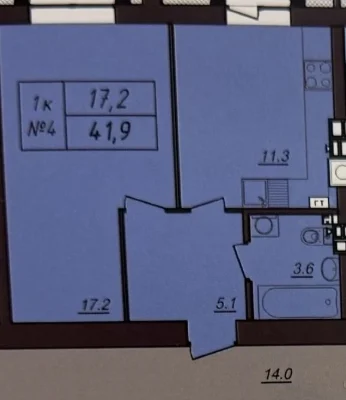 Sale of a 1-bedroom apartment, 42 sq m, Fastov, ЖК Соборний, ЄОселя
