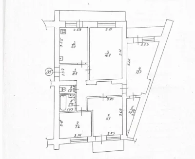 4-bedroom apartment for sale in Kanev