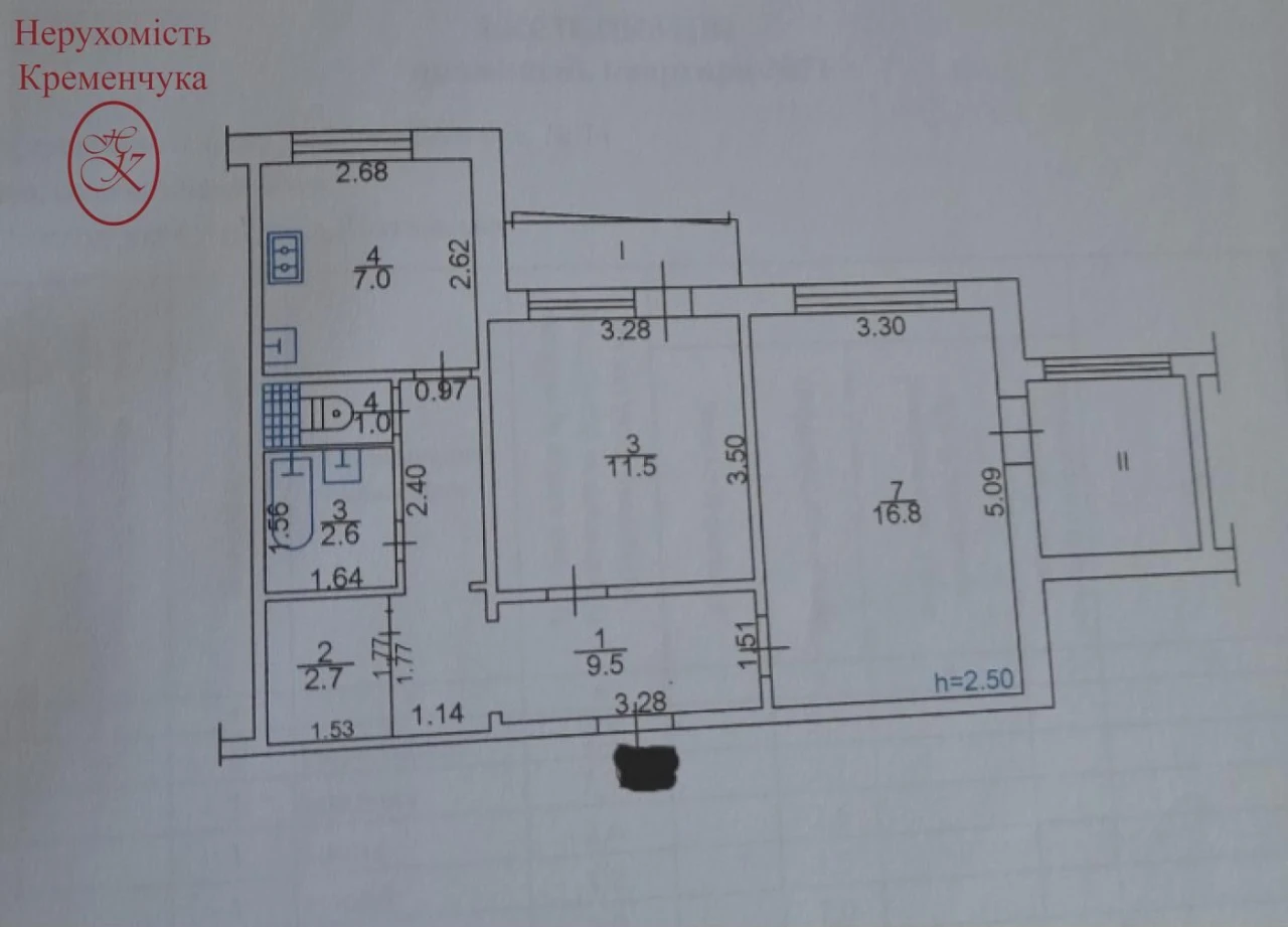 For Sale: 2-Bedroom Apartment with Balcony on Heroes of Ukraine Street