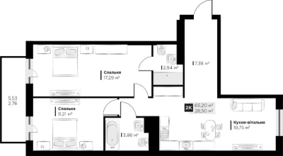 Продається 2-кімнатна квартира в ЖК PERFECT LIFE, Винники, 65.20 кв.м