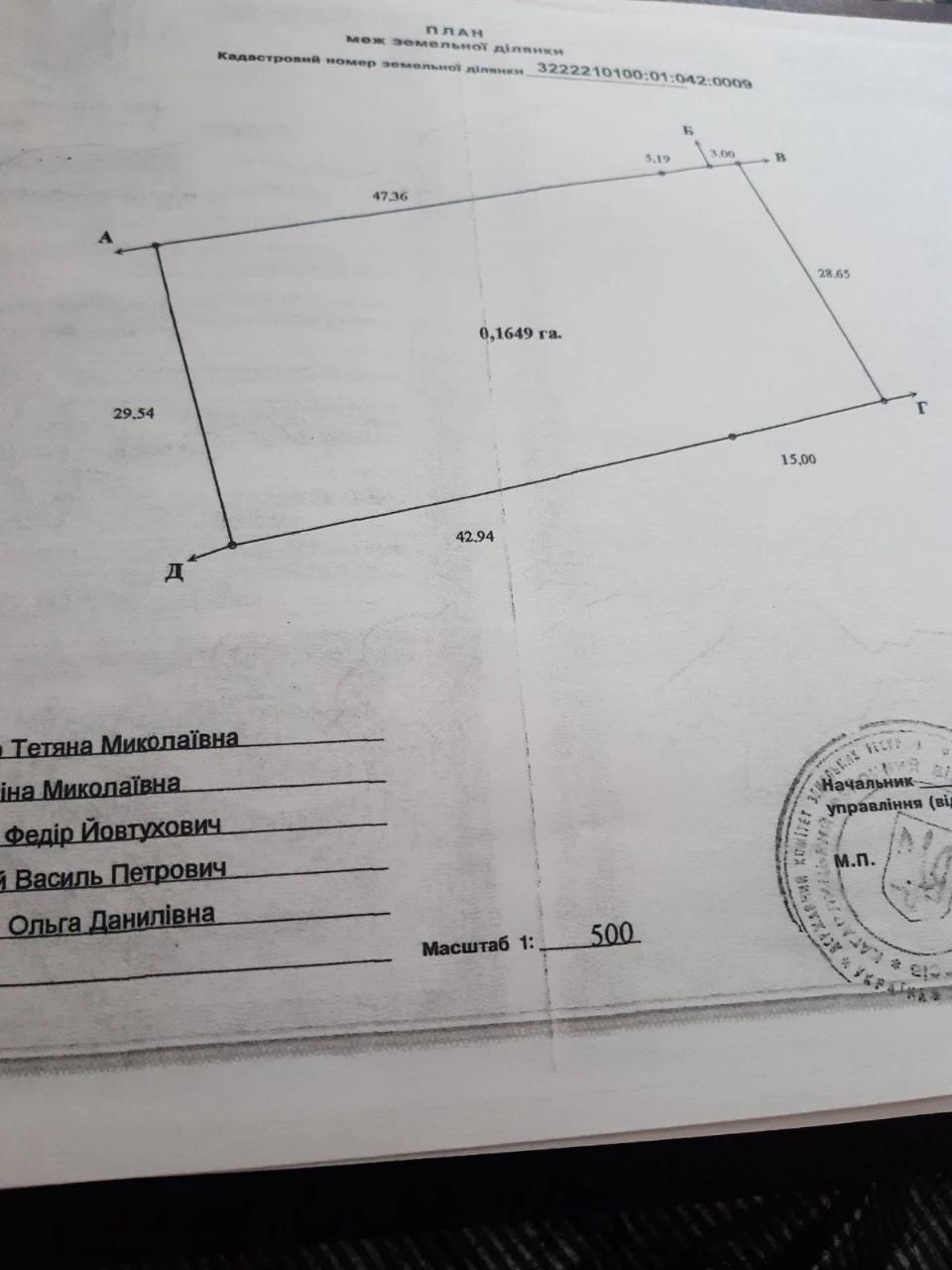 Land for sale in Kagarlyk, Pavlova Street