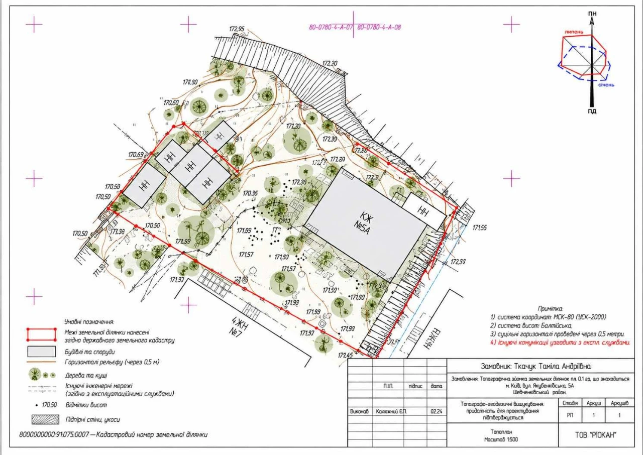 Land for sale in a quiet center of Kyiv, Tat
