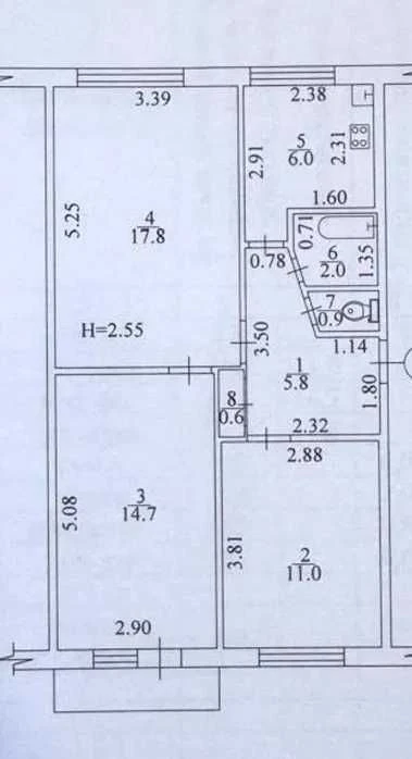 Продам 3 комнатную квартиру 61 м2 Комфортный 2 этаж метро Ин