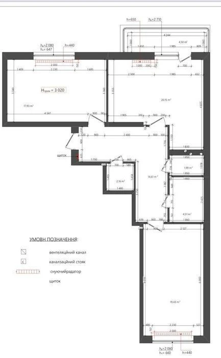 2-room apartment of 85 m² for sale in the residential complex “Cardinal” | From V