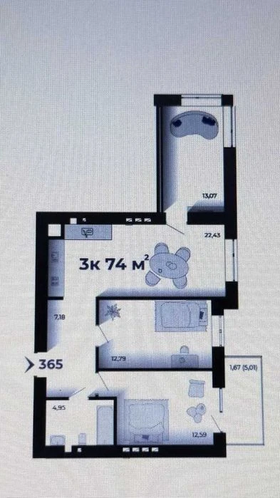 Продам 3-кімнатну квартиру в ЖК Prostir