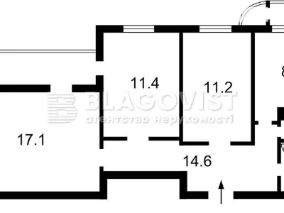 Sale of 3-room apartment 69.5 sq. m. on Oleksandra Dovzhenko St. 14