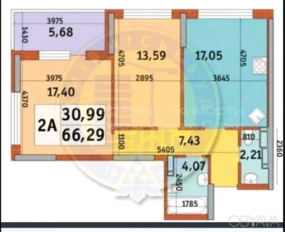 2-room apartment, 66.00 sq.m