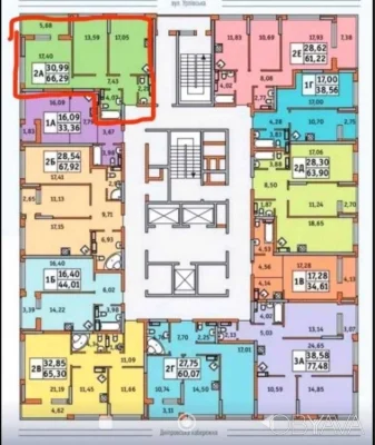 2-room apartment, 66.00 sq.m.