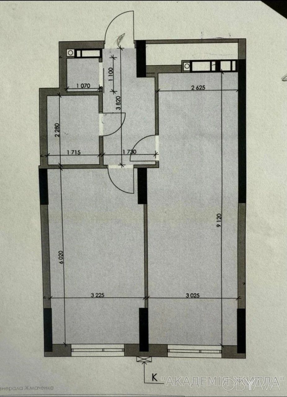 1-комнатная квартира, 56 м.кв.
