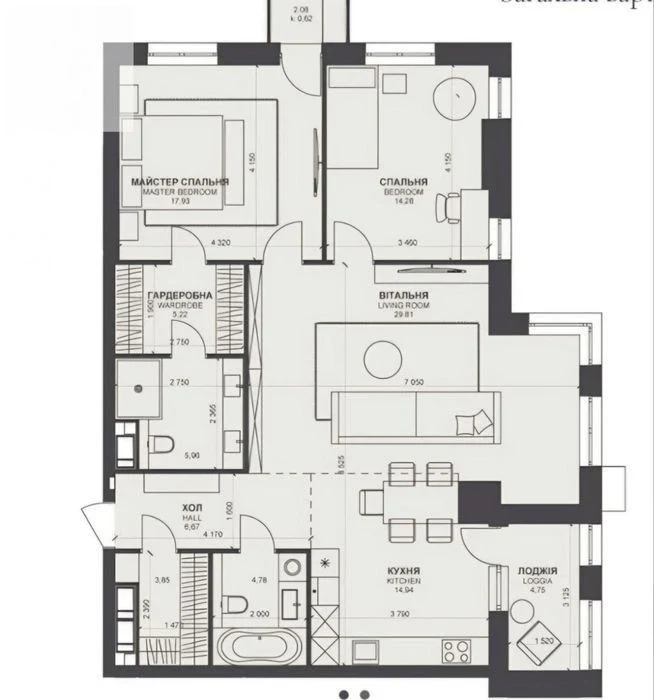 БЕЗ% Продаж 3 кв 109,6 м2 ЖК TRINITY Печерськ