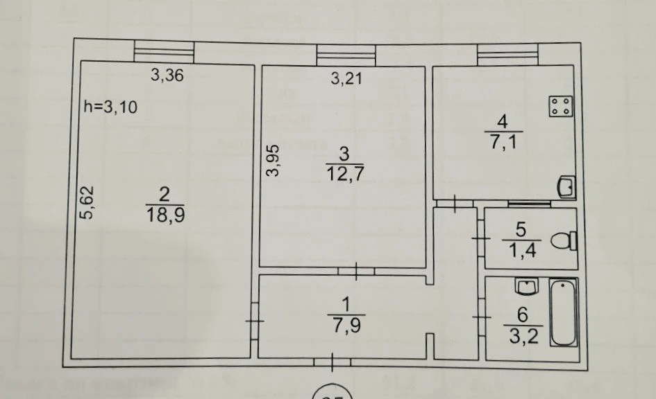 Продаж 2-кімнатної квартири, "Сталінка", Татарка, вул. Загор