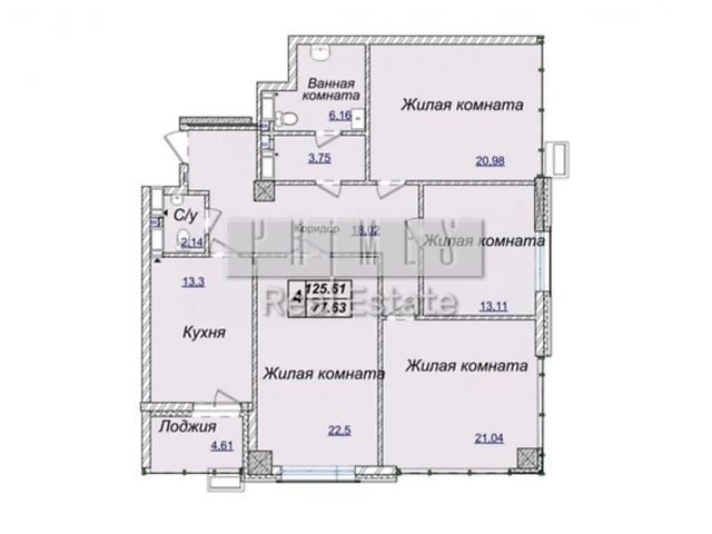 Sale of 4-room apartment 124.5 sq. m. on Andriy Verkhoglyada St. 17V