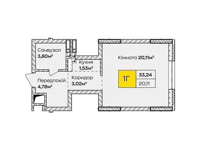 Sale of 1-room apartment 33 sq. m on Ivana Kocherhy St. 17A • ID 3