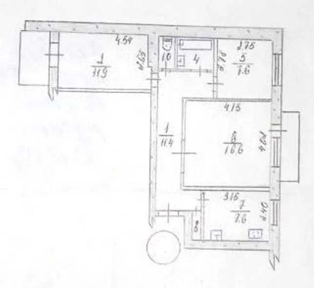 Продам 3-к квартиру в центре Бородинского мкрна, ул. Ладожск