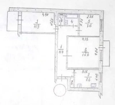 Продам 3-к квартиру в центре Бородинского мкрна, ул. Ладожск