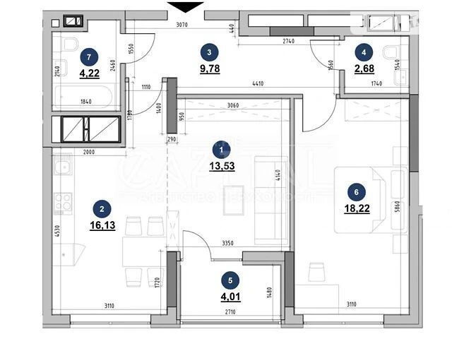 Продаж 2к квартири 69 кв. м на шосе Залізничне 45А • ID 3471