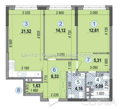 2-room apartment, 73.77 sq.m.