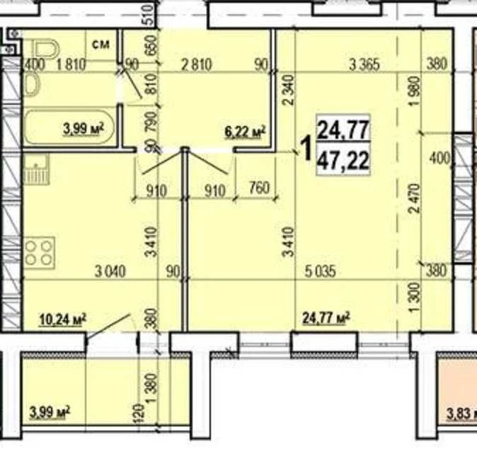 27000 LCD Mira 3 I will sell a 1-room apartment, which can be converted into 2