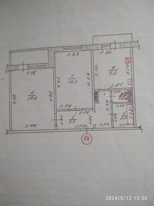 Two-room apartment, Pivdenyi district, Novokuznetskaya st., 5a