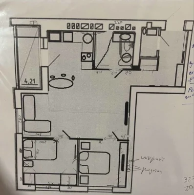 2 BEDROOMS! Levada-1 Residential Complex! Elizavetinskaya Street! Black-and-white work! For sale!