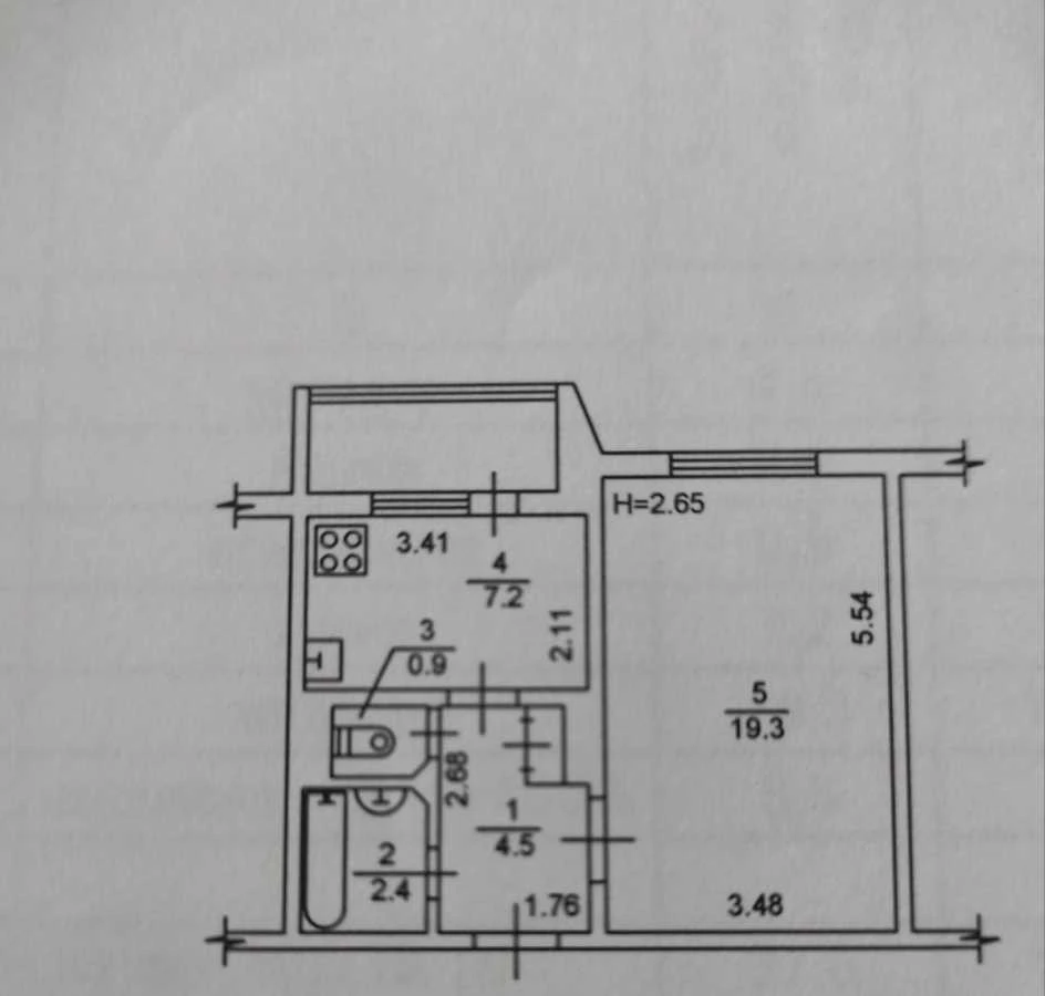 Sale of 1-room apartment 37.8 m², Bolshaya Koltsevaya dor.