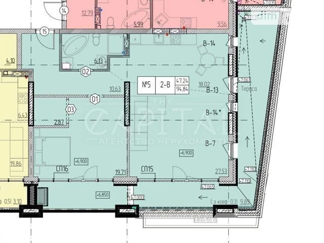 For sale 2-room apartment 95 sq. m. on Bolsunovska st. 21 • ID 346