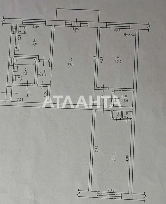 Трехкомнатная квартира в жилом состоянии ул. Космонавтов