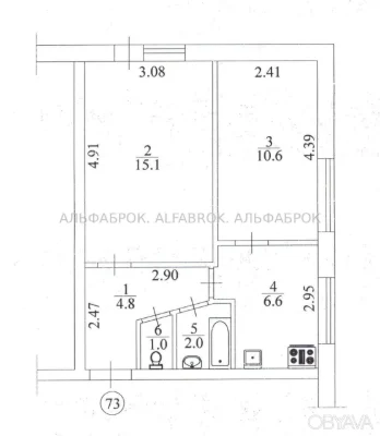 2-комнатная квартира, 40.1 м.кв.