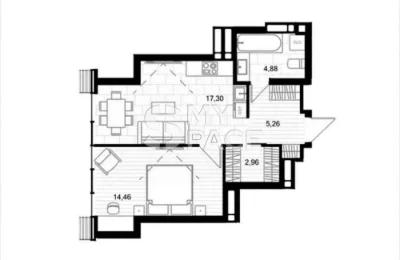 1 room 45m2 Degtyarivska ZhK Creator City Gareth Jones Center Lu