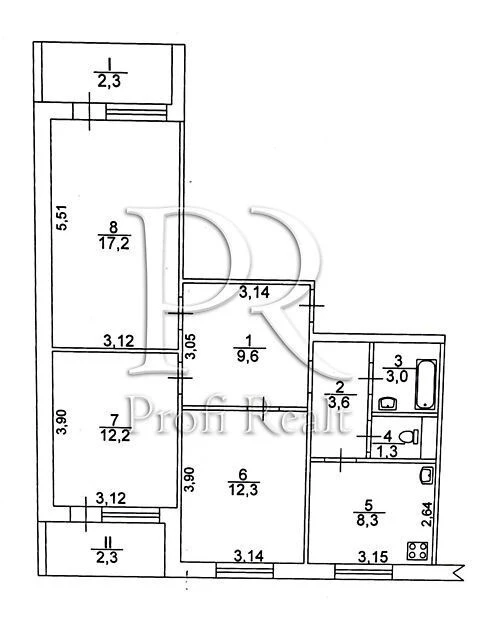 Sale of 3-room apartment 72.1 sq. m. on 22G Symyrenko St. • ID 345