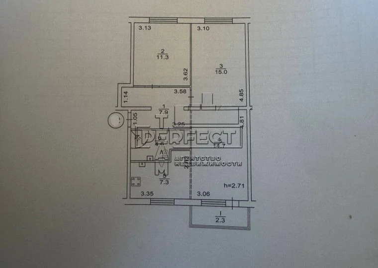 3-room apartment for sale at Vladimir Pokotyl 3v (Apartment