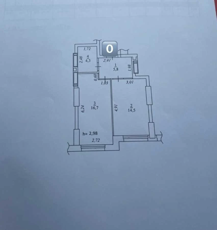 1-room apartment for sale 41.3 m², Degtiarivska St., 17 K
