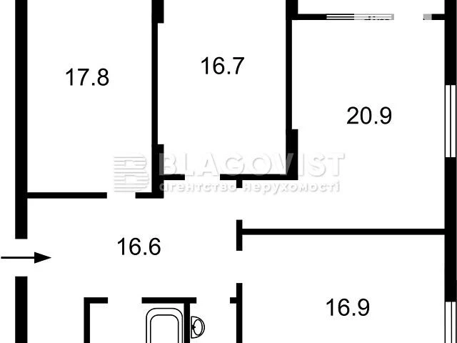 Sale of 3-room apartment 100.2 sq. m on Feodosiyskaya St. 2 • ID 3