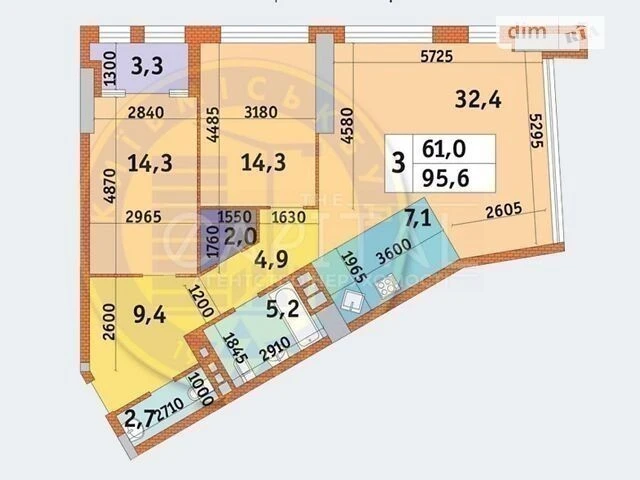 Sale of 3-room apartment 96 sq. m on Beresteyskyi Avenue 11 • ID 3