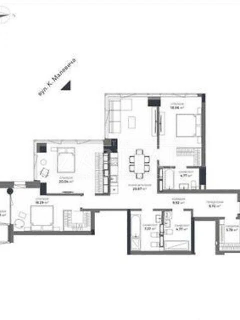 Sale of 3-room apartment 145 sq. m on Antonovycha St. 136 • ID 346
