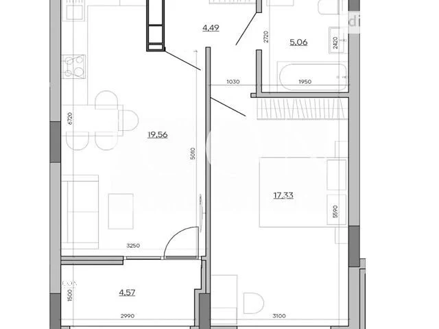 Sale of 1-room apartment 51.01 sq. m. on Klemanska Street 3 • ID 346
