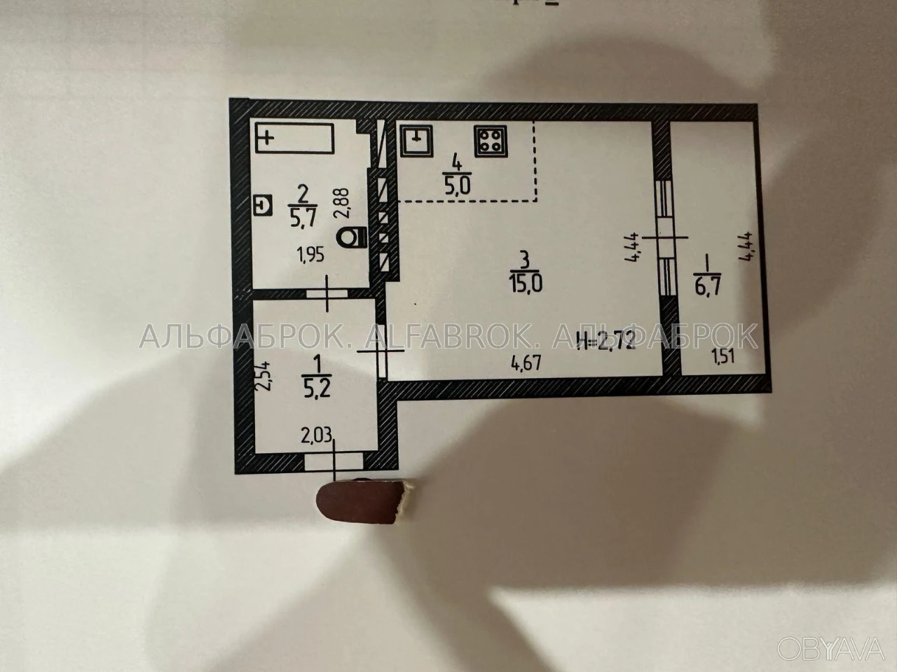 1-кімнатна квартира, 37.6 м.кв.