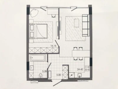 I will sell MY apartment in the center of the residential complex Mozart Mozart Korolenko St.