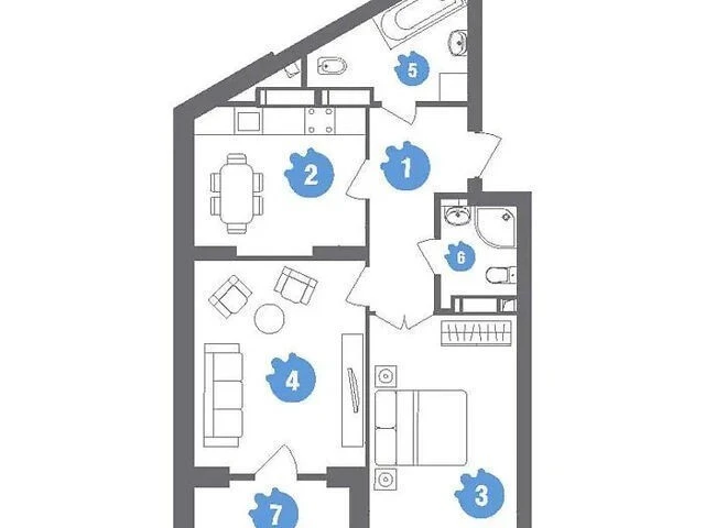 For sale 2-room apartment 63 sq. m on Novopolyova street • ID 3457011