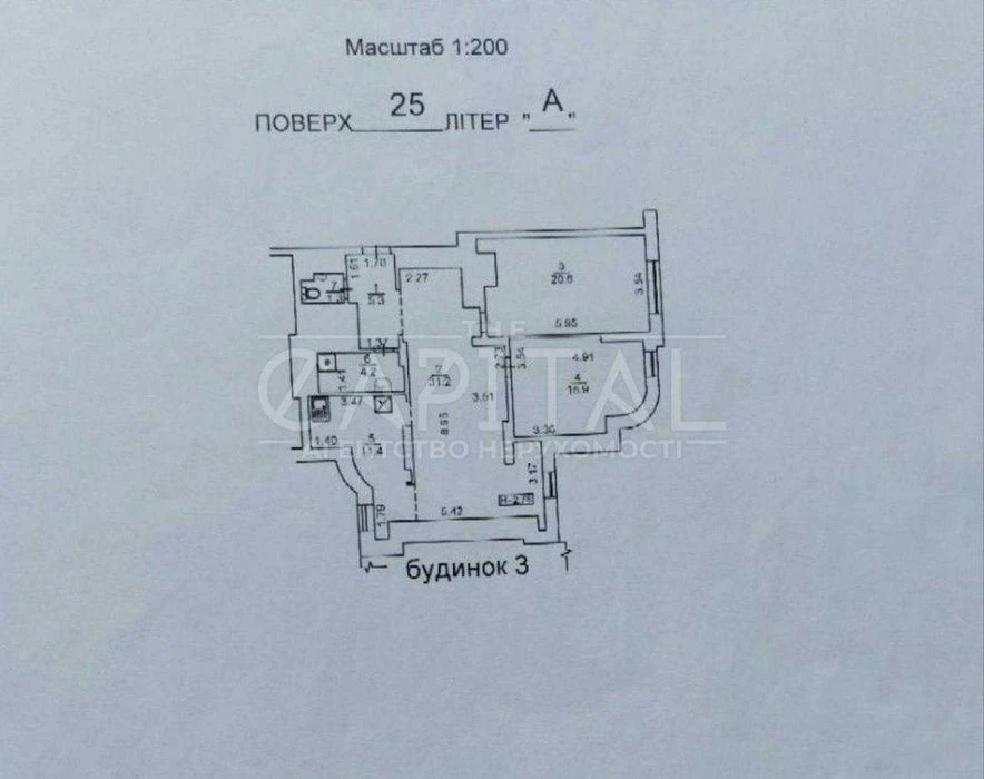 No % 3-room apartment for sale in Obolonsky district, with a terrace.