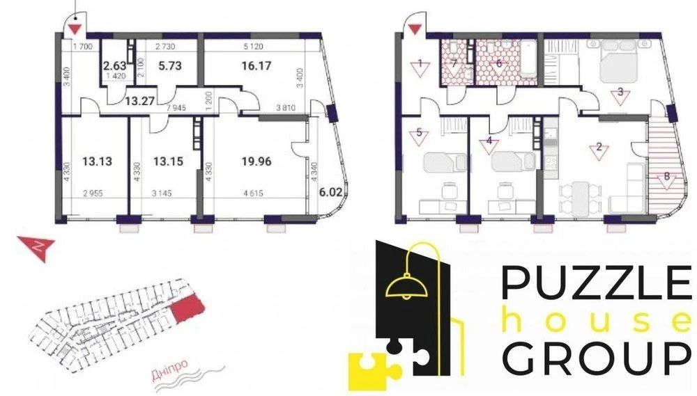 Spacious 3-room apartment for sale in the Great 11 residential complex