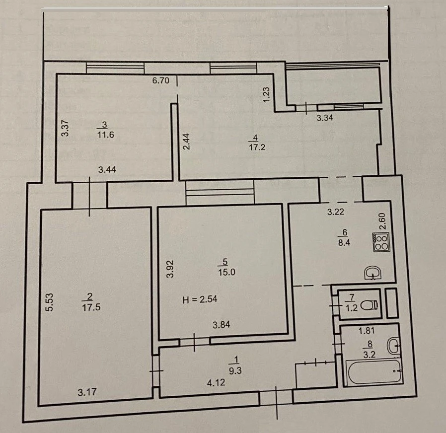 Продаж 2-кімнатної квартири 60 м², Перемоги просп., 60