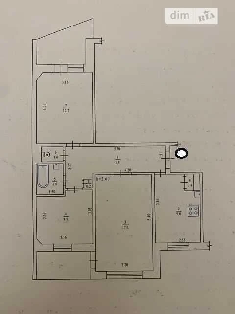Продаж трьохкімнатної квартири 5/9 пов Розділ. кімнати Сади
